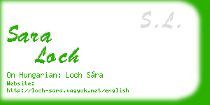 sara loch business card